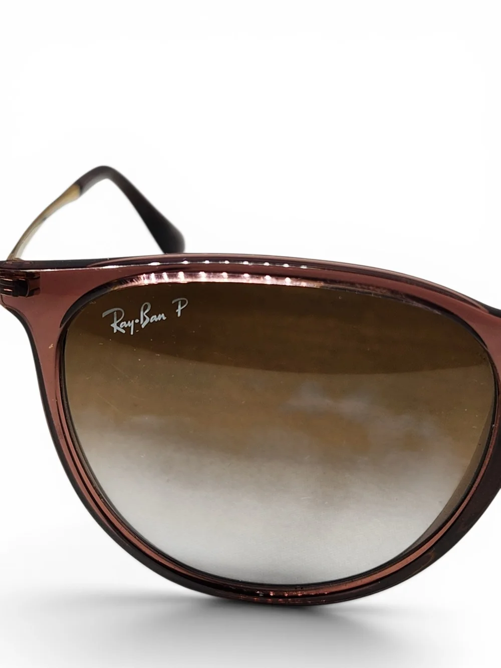 Ray-Ban Erika RB4171 6593/T5 54mm Brown Gradient Polarized Sunglasses w/ Case